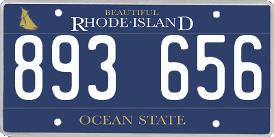 RI license plate 893656