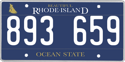 RI license plate 893659