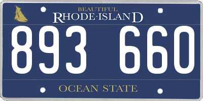 RI license plate 893660