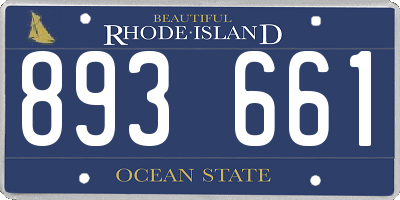 RI license plate 893661