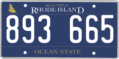 RI license plate 893665