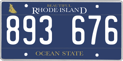 RI license plate 893676