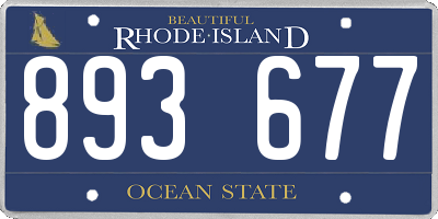 RI license plate 893677