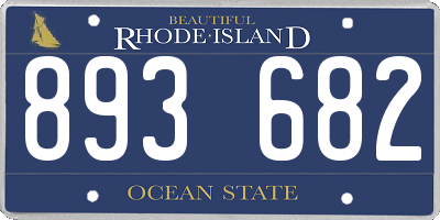 RI license plate 893682