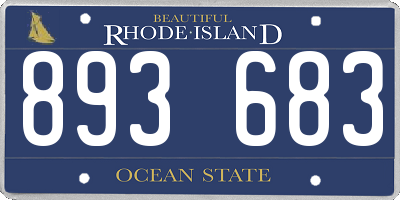 RI license plate 893683