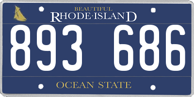RI license plate 893686