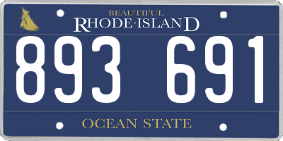 RI license plate 893691