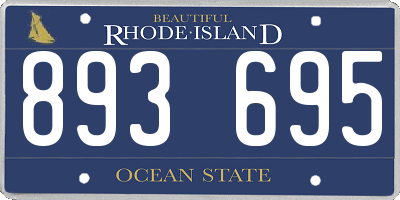 RI license plate 893695
