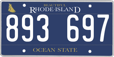 RI license plate 893697