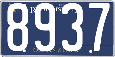 RI license plate 8937