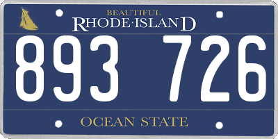 RI license plate 893726
