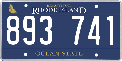 RI license plate 893741
