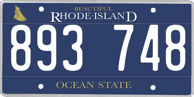 RI license plate 893748