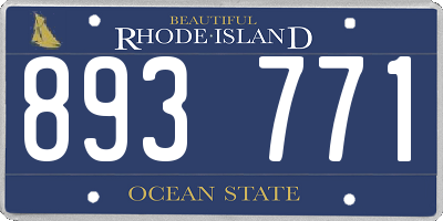 RI license plate 893771