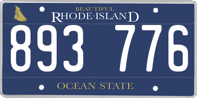 RI license plate 893776