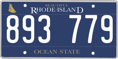 RI license plate 893779