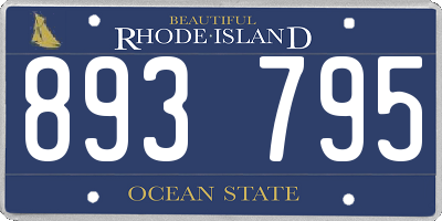 RI license plate 893795