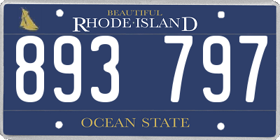 RI license plate 893797