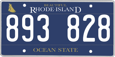 RI license plate 893828