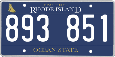 RI license plate 893851