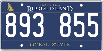 RI license plate 893855