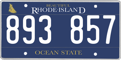 RI license plate 893857