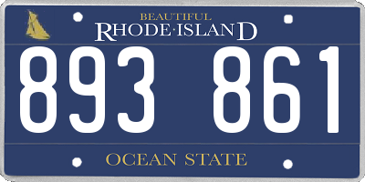 RI license plate 893861