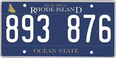 RI license plate 893876