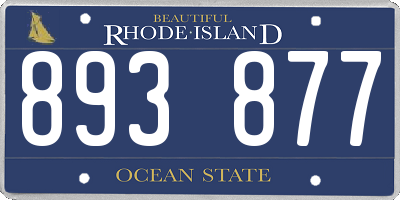 RI license plate 893877