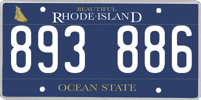 RI license plate 893886
