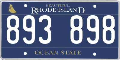 RI license plate 893898