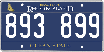RI license plate 893899