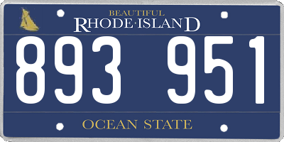 RI license plate 893951