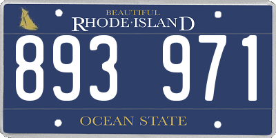RI license plate 893971