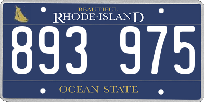 RI license plate 893975