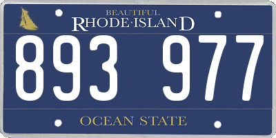 RI license plate 893977