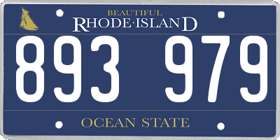RI license plate 893979