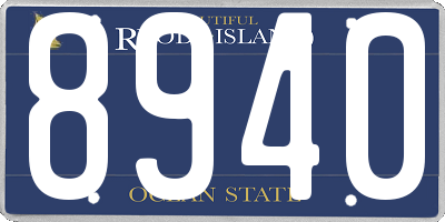 RI license plate 8940