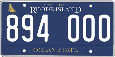RI license plate 894000