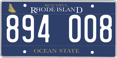 RI license plate 894008