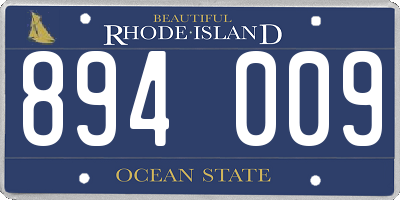 RI license plate 894009