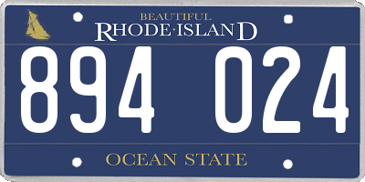 RI license plate 894024