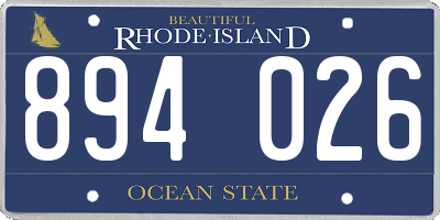 RI license plate 894026