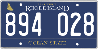 RI license plate 894028
