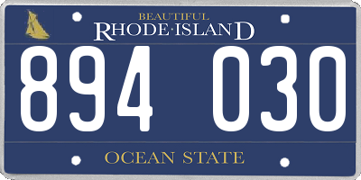 RI license plate 894030