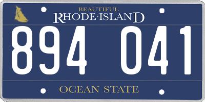 RI license plate 894041