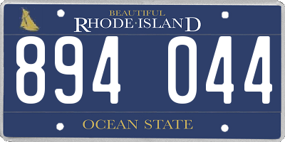RI license plate 894044