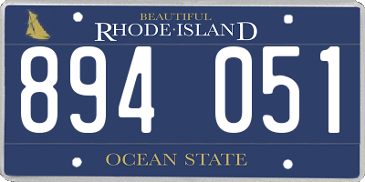 RI license plate 894051