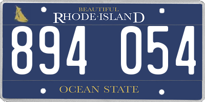 RI license plate 894054