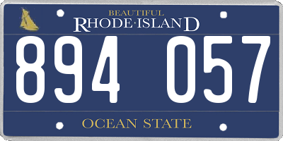 RI license plate 894057
